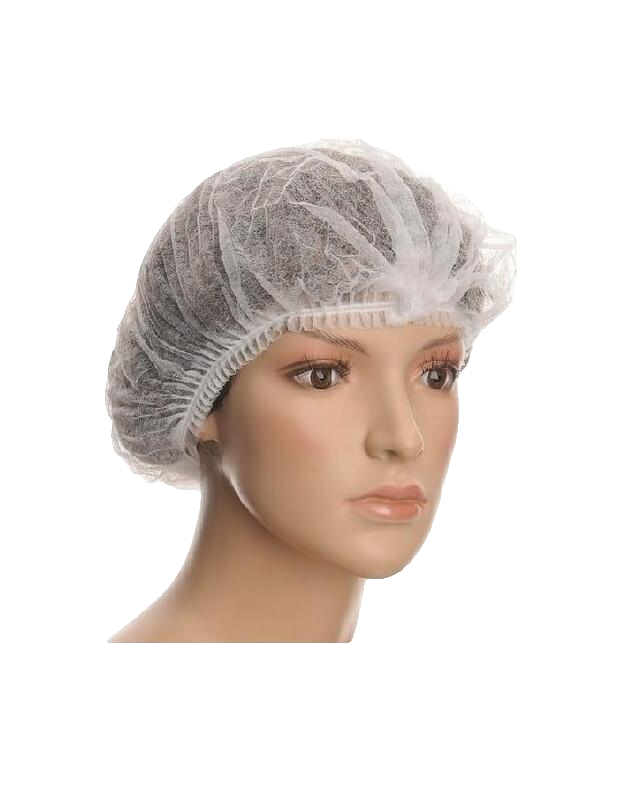 Silk Clip Baltos vienkartinės neaustinės kepuraitės, 100 vnt.