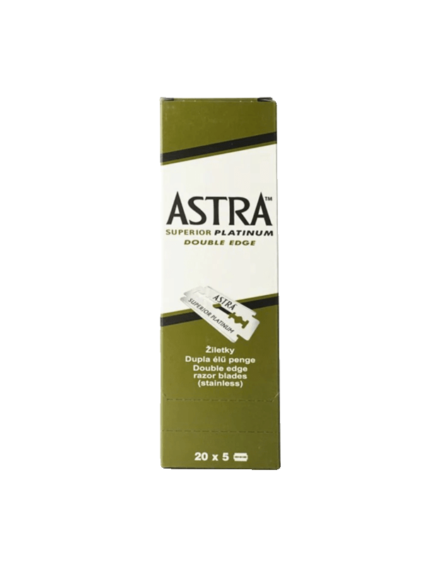 ASTRA Superior Platinum Double Edge Dviašmeniai skutimosi peiliukai, 20x5 vnt.